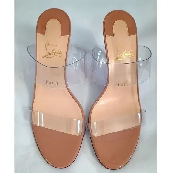 Christian Louboutin Just Nothing Blush Slide Sandals Size 39 (US 9) Pre‑Owned - Picture 3 of 16